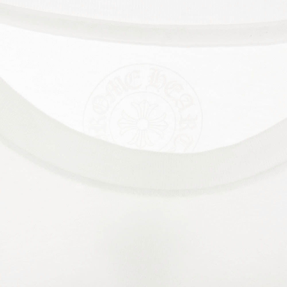 CHROME HEARTS クロムハーツ（原本無） MLTCOL CEM CRS LS マルチ セメタリークロス プリント 長袖 カットソー ロングスリーブ Tシャツ ロンT ホワイト系 M【中古】