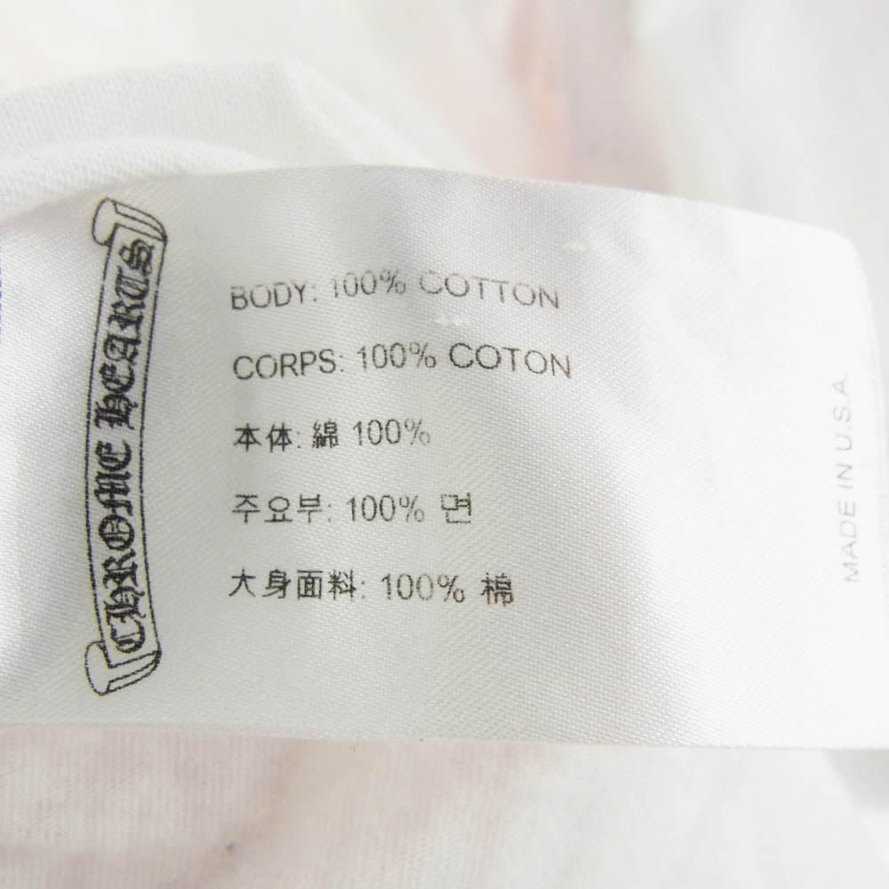CHROME HEARTS クロムハーツ（原本無） MLTCOL CEM CRS LS マルチ セメタリークロス プリント 長袖 カットソー ロングスリーブ Tシャツ ロンT ホワイト系 M【中古】