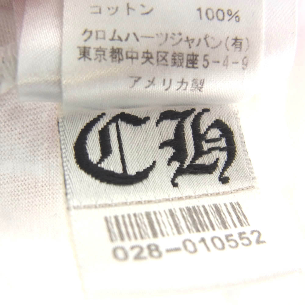 CHROME HEARTS クロムハーツ（原本無） MLTCOL CEM CRS LS マルチ セメタリークロス プリント 長袖 カットソー ロングスリーブ Tシャツ ロンT ホワイト系 M【中古】
