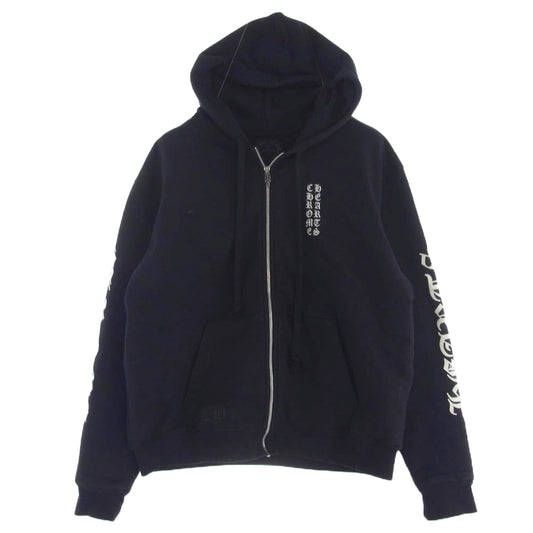 CHROME HEARTS クロムハーツ（原本無） SWTSHRT HD ZIP アームロゴ ダガージップ ジップアップ フーディ パーカー ブラック系 M【中古】