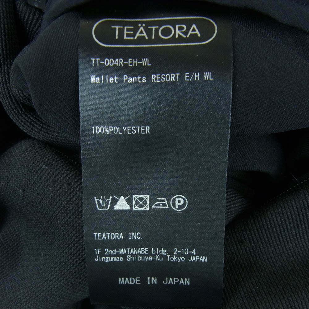 TEATORA テアトラ TT-004R-EH-WL WALLET PANTS RESORT E/H WARPLOOP リゾート ウォレット スウェット パンツ ブラック系 3【中古】