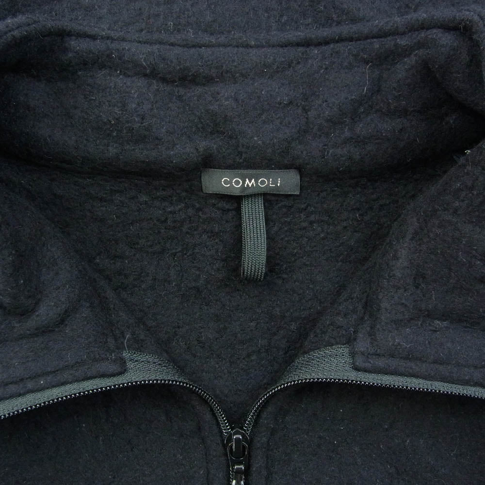 COMOLI コモリ 22AW W03-05014 SILK FLEECE VEST シルクフリース ベスト ブラック系 3【中古】
