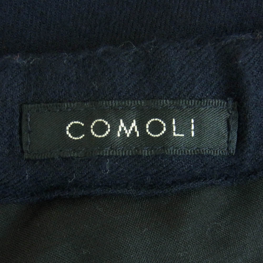 COMOLI コモリ 22AW W03-03007 ウールビエラ ドローストリング パンツ 日本製 ダークネイビー系 2【中古】