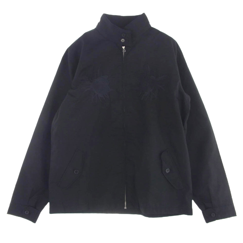 Yohji Yamamoto ヨウジヤマモト WO-Y03-903 WILDSIDE T/C Flower Embroidery Swingtop 月下美人刺繍 ブルゾン ブラック系 4【中古】
