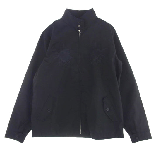 Yohji Yamamoto ヨウジヤマモト WO-Y03-903 WILDSIDE T/C Flower Embroidery Swingtop 月下美人刺繍 ブルゾン ブラック系 4【中古】