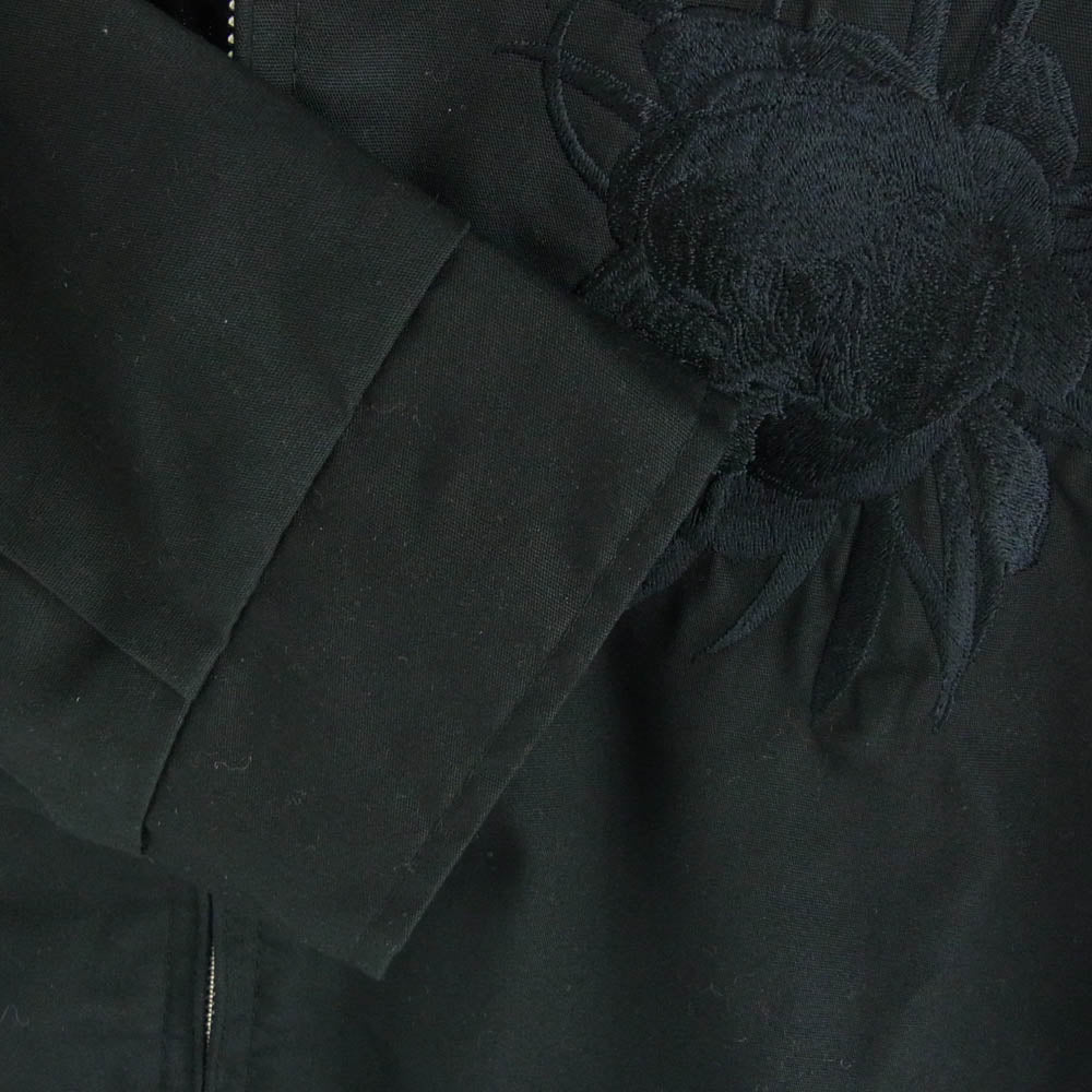 Yohji Yamamoto ヨウジヤマモト WO-Y03-903 WILDSIDE T/C Flower Embroidery Swingtop 月下美人刺繍 ブルゾン ブラック系 4【中古】
