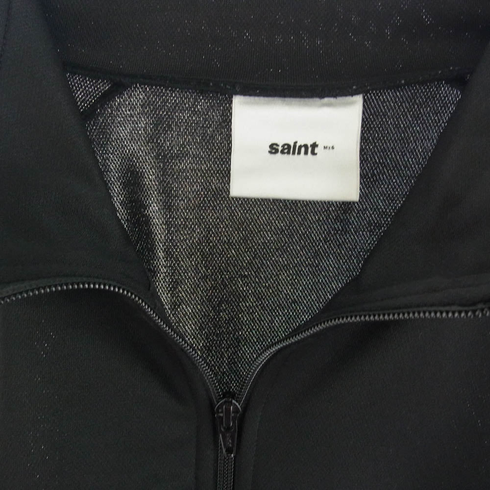 SAINT MICHAEL セントマイケル 24AW SM-YS1-0000-072 TRACK JACKET トラックジャケット ロゴ刺繍 ジャージ ジップアップ ブラック系 L【中古】