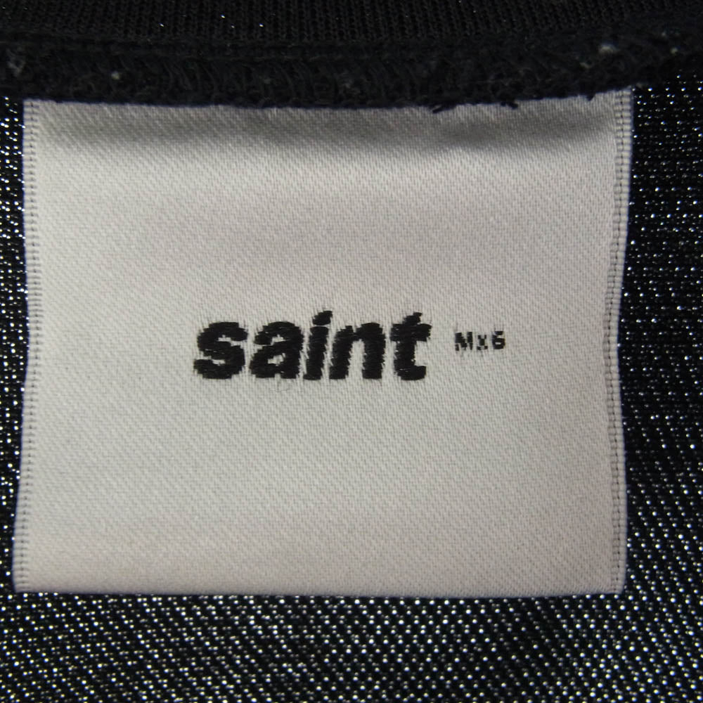 SAINT MICHAEL セントマイケル 24AW SM-YS1-0000-072 TRACK JACKET トラックジャケット ロゴ刺繍 ジャージ ジップアップ ブラック系 L【中古】