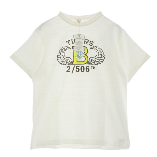 WAREHOUSE ウエアハウス 4601 TIGERS タイガース プリント Tシャツ ホワイト系 L【極上美品】【中古】