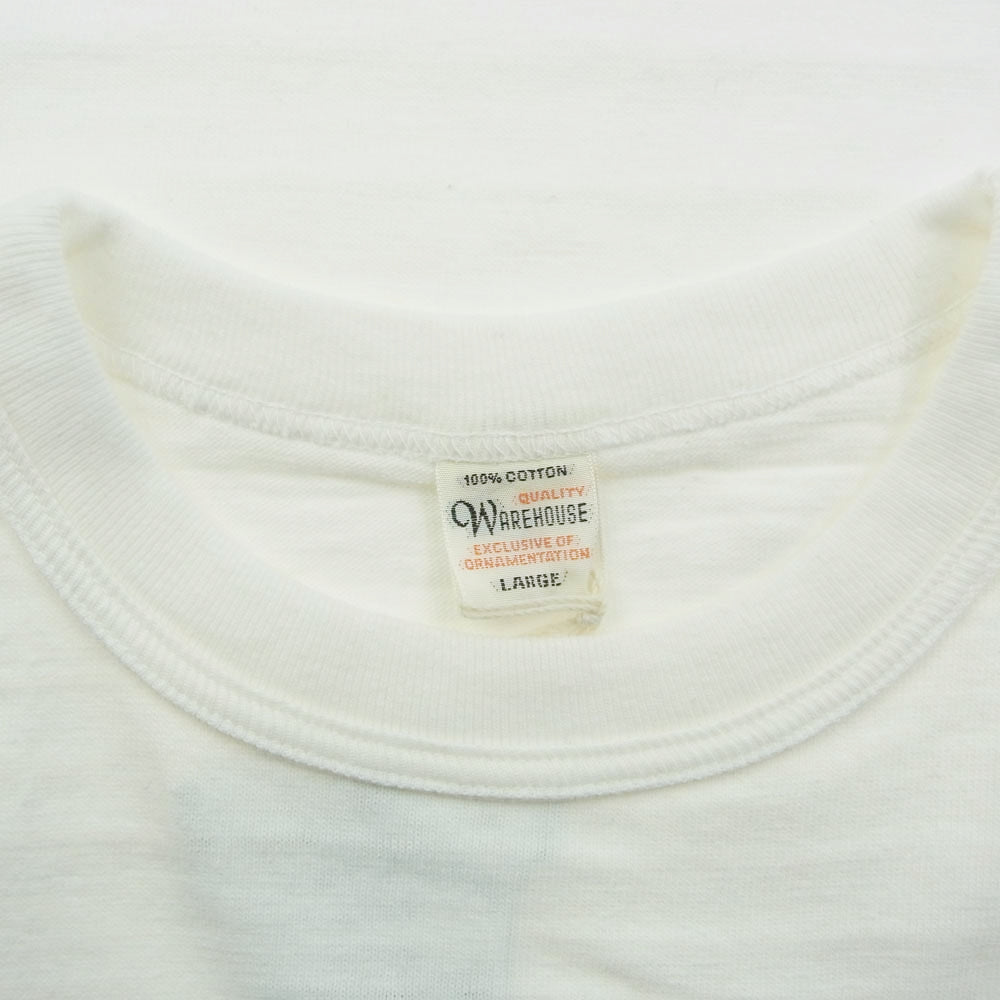 WAREHOUSE ウエアハウス 4601 TIGERS タイガース プリント Tシャツ ホワイト系 L【極上美品】【中古】