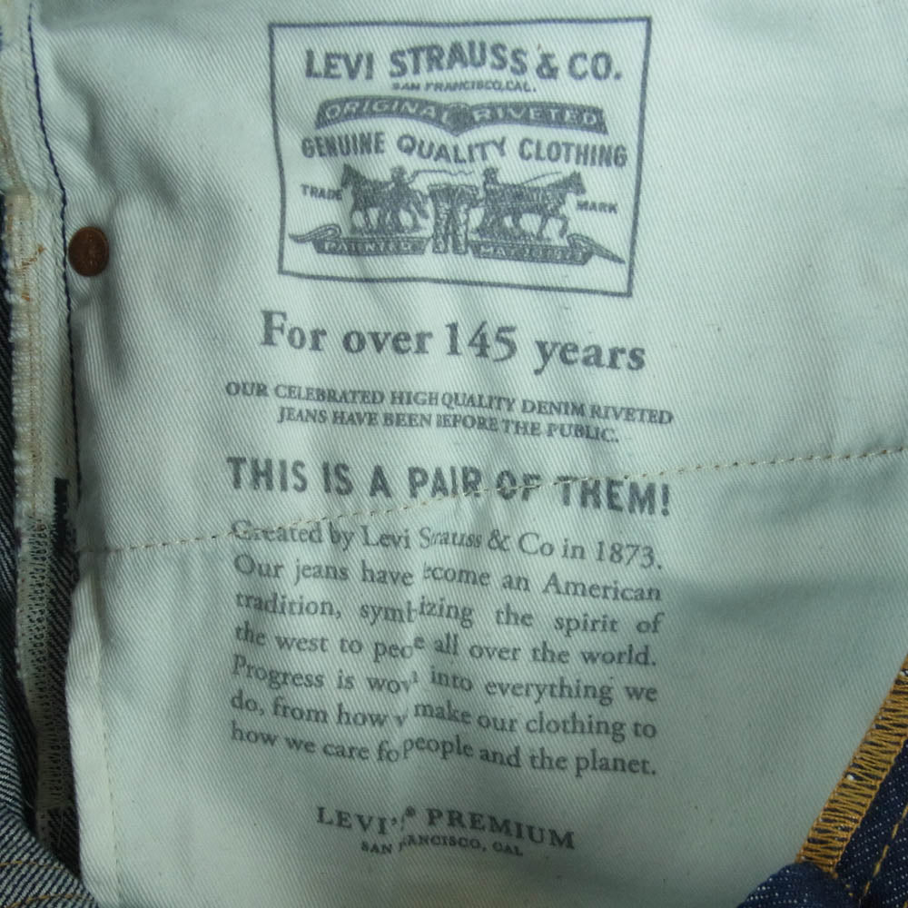 Levi's リーバイス A1183-0000 USA製 145周年記念モデル 551Z セルビッジ デニム パンツ インディゴブルー系 W36 L34【美品】【中古】