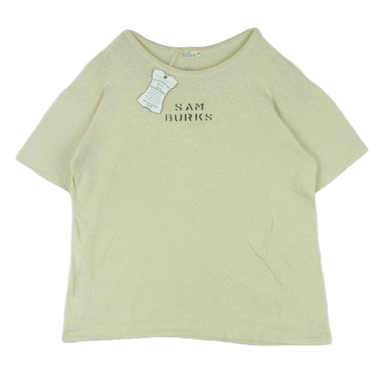 WAREHOUSE ウエアハウス 4091 USN SKIVVY SHIRTS SAM BURKS ステンシル プリント 半袖 Tシャツ ベージュ系 40【美品】【中古】