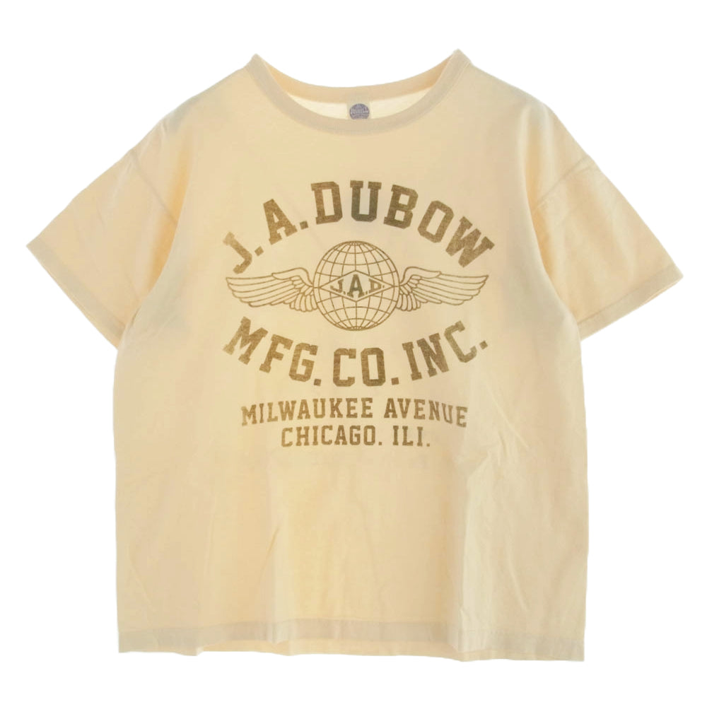 TOY'S McCOY トイズマッコイ TMC2346 MILITARY TEE J.A.DUBOW MFG.CO.,INC ミリタリー Ｔシャツ ベージュ系 XL【極上美品】【中古】