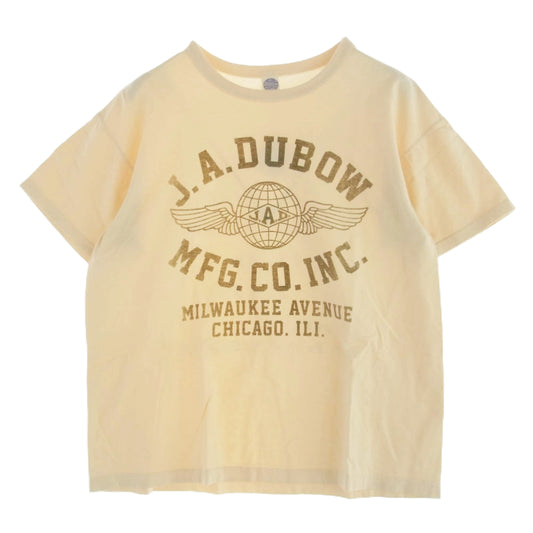 TOY'S McCOY トイズマッコイ TMC2346 MILITARY TEE J.A.DUBOW MFG.CO.,INC ミリタリー Ｔシャツ ベージュ系 XL【極上美品】【中古】