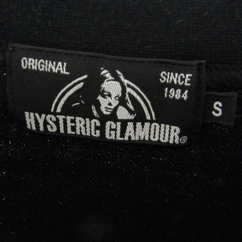 HYSTERIC GLAMOUR ヒステリックグラマー 02173CS02 切替 ROCKER プリント スウェット カットソー ブラック系 S【中古】