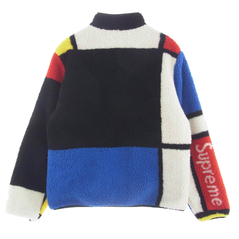 Supreme シュプリーム 20AW Reversible Colorblocked Fleece jacket リバーシブル フリース ボア ジャケット S【中古】