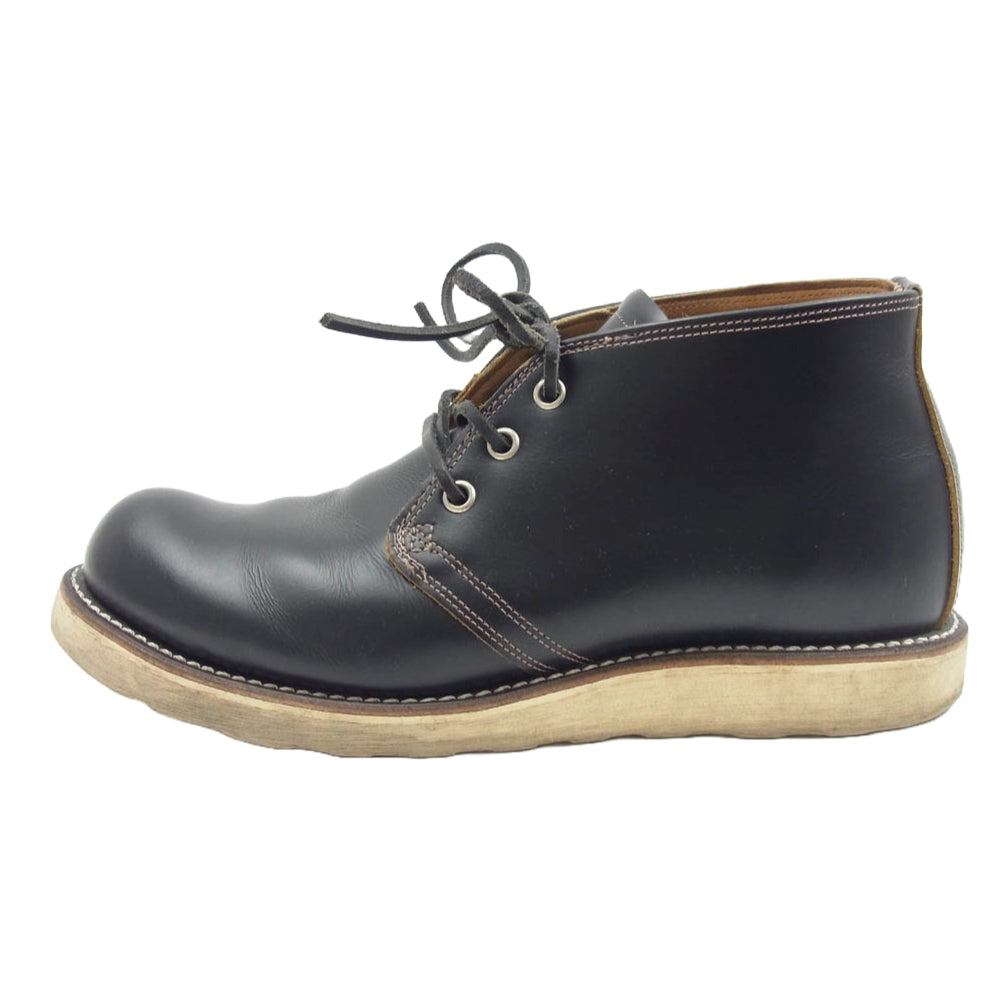 RED WING レッドウィング 9852 犬タグ 茶芯 IRISH SETTER CHUKKA アイリッシュセッター チャッカ ブーツ ブラック系 8【中古】