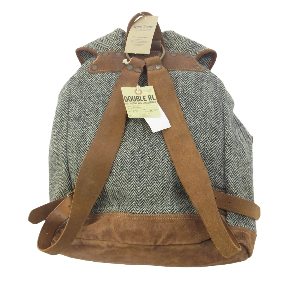 RRL ダブルアールエル ×Harris Tweed NEW RILEY BACK PACK ヴィテージ加工 ハリスツィード バッグパック ブラウン系【極上美品】【中古】