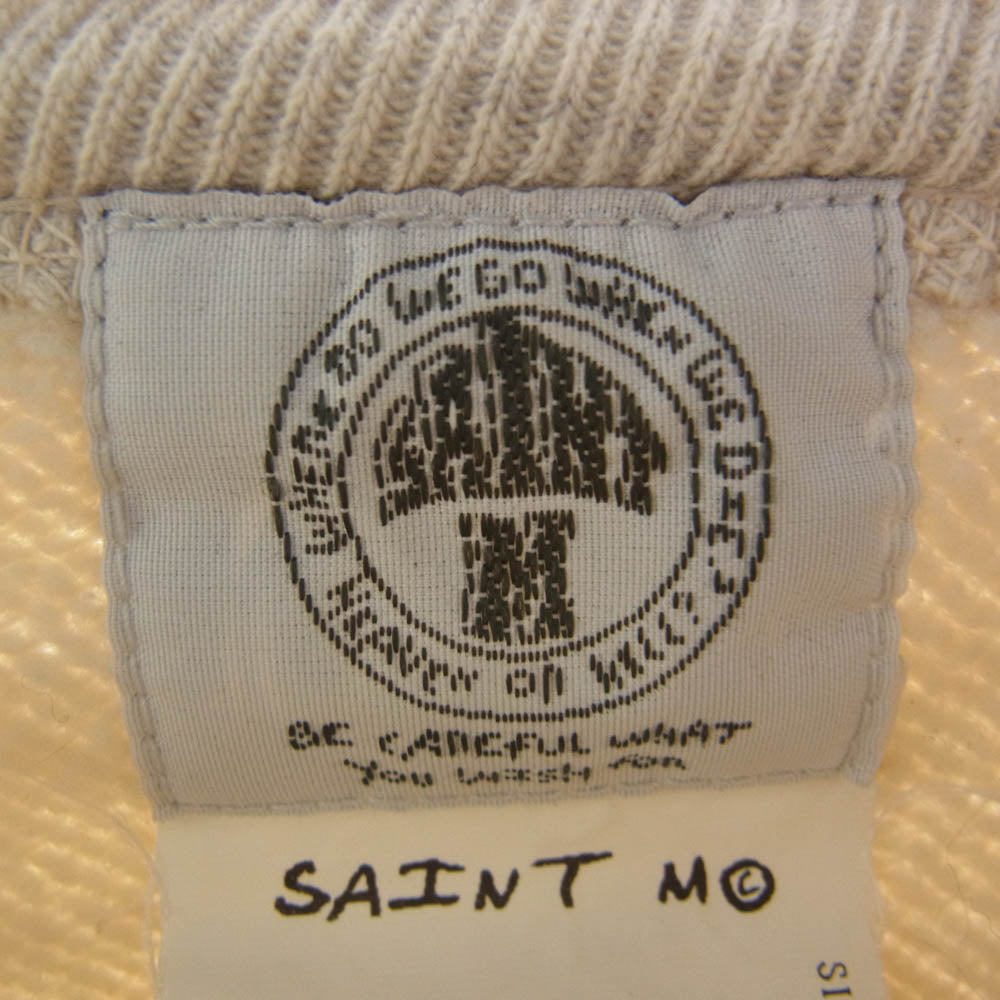 SAINT MICHAEL セントマイケル SM-S22-0000-078 Saint Mxxxxxx KAWAMURA KOSUKE SWEAT 河村康輔 聖母 グラフィック スウェットシャツ オフホワイト系 XL【中古】