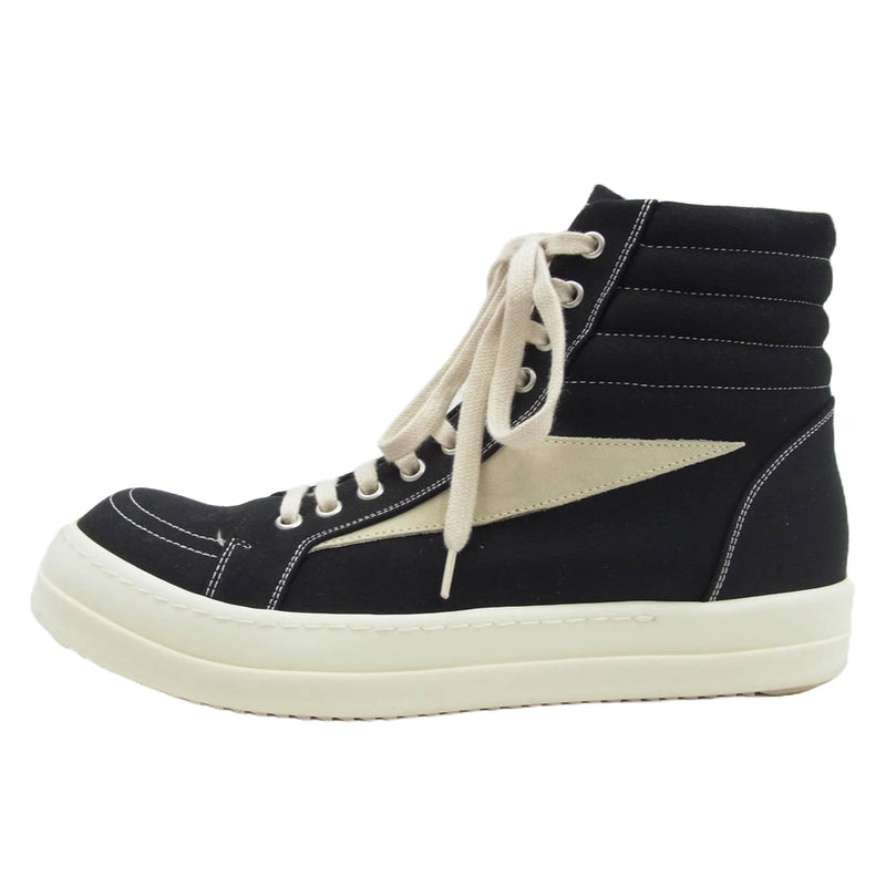 Rick Owens リックオウエンス 24SS DU01D1810 NDKLVS DRKSHDW VINTAGE HIGH SNEAKS ダークシャドウ ヴィンテージ ハイカット スニーカー ブラック系 42.5【中古】