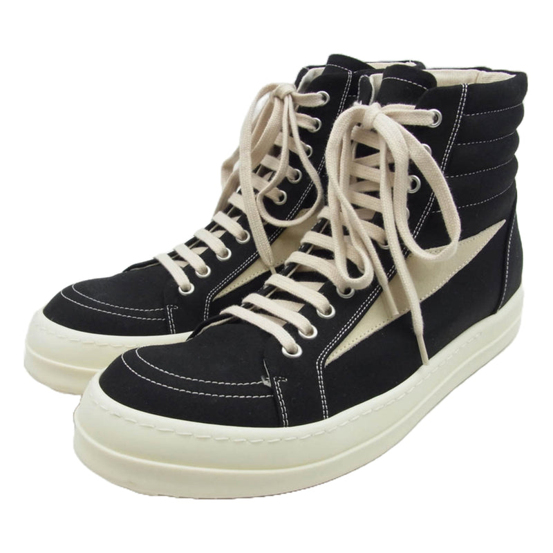 Rick Owens リックオウエンス 24SS DU01D1810 NDKLVS DRKSHDW VINTAGE HIGH SNEAKS ダークシャドウ ヴィンテージ ハイカット スニーカー ブラック系 42.5【中古】