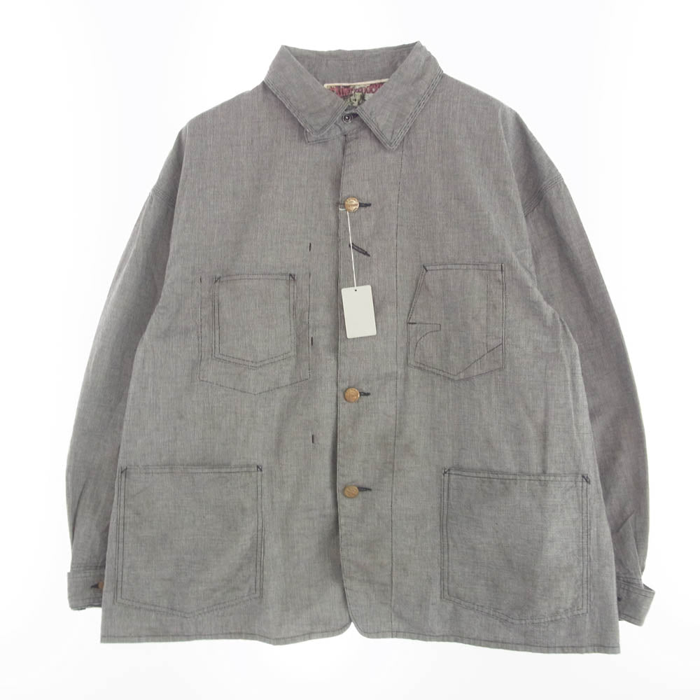 SAINT MICHAEL セントマイケル SM-YS1-0000-C54 Saint Mxxxxxx BB DENIM JKT STRIPE ワークジャケット ブラック系 XL【極上美品】【中古】