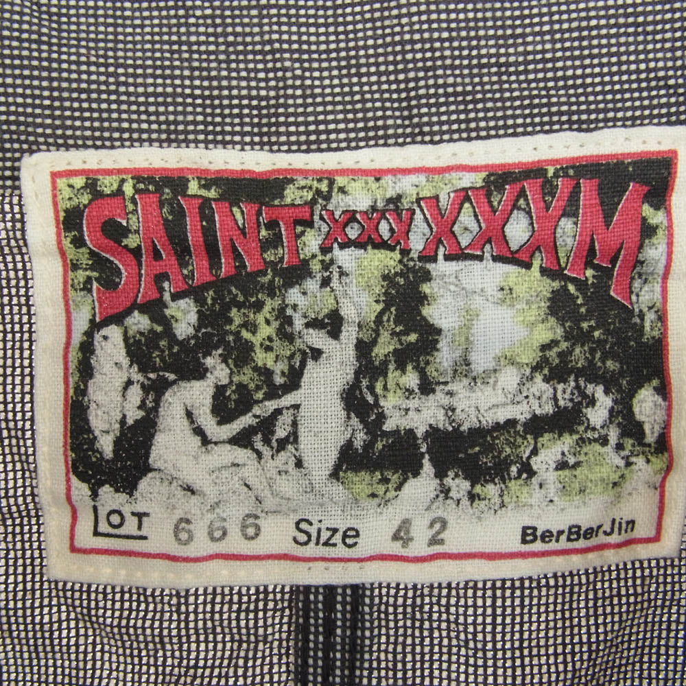SAINT MICHAEL セントマイケル SM-YS1-0000-C54 Saint Mxxxxxx BB DENIM JKT STRIPE ワークジャケット ブラック系 XL【極上美品】【中古】
