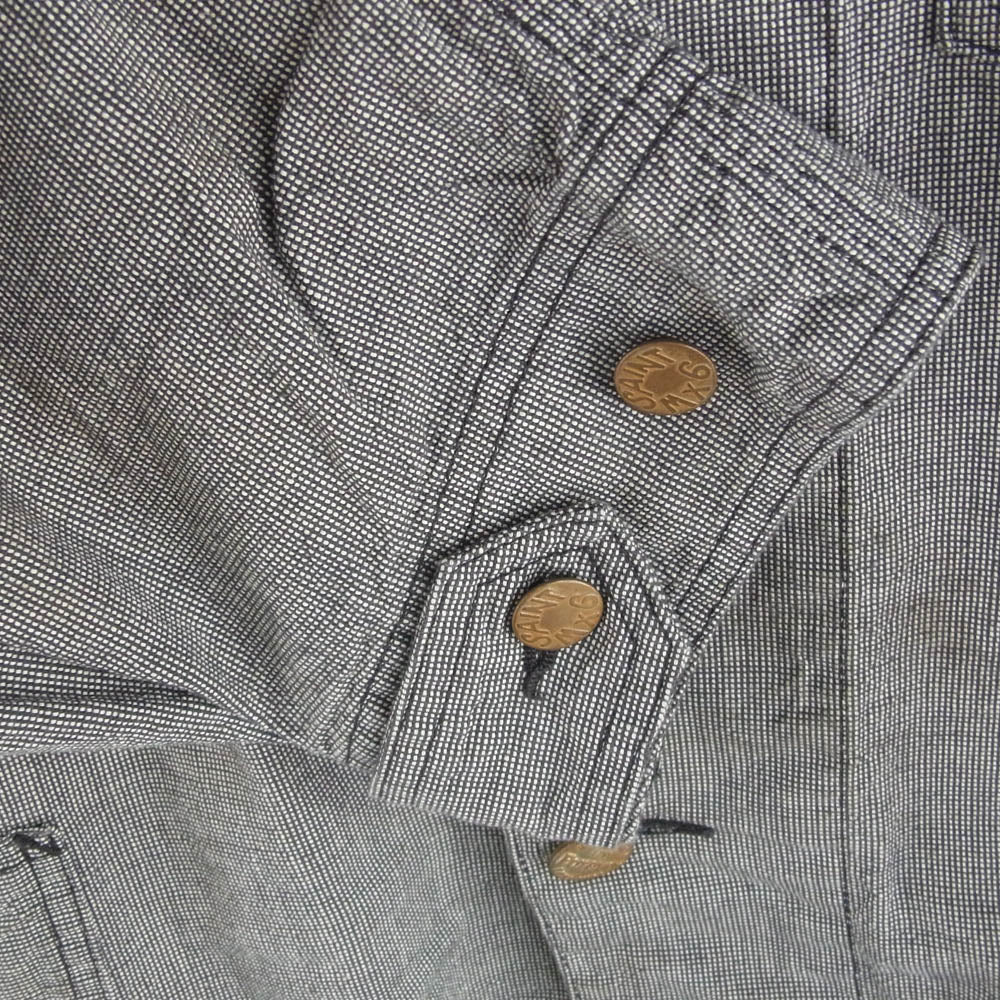 SAINT MICHAEL セントマイケル SM-YS1-0000-C54 Saint Mxxxxxx BB DENIM JKT STRIPE ワークジャケット ブラック系 XL【極上美品】【中古】