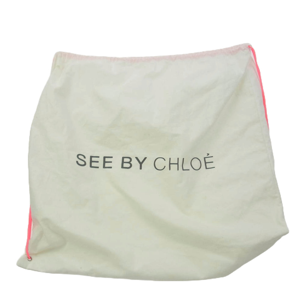 SEE BY CHLOE シーバイクロエ ジョイライダー 中綿 トートバッグ ブラック系【中古】