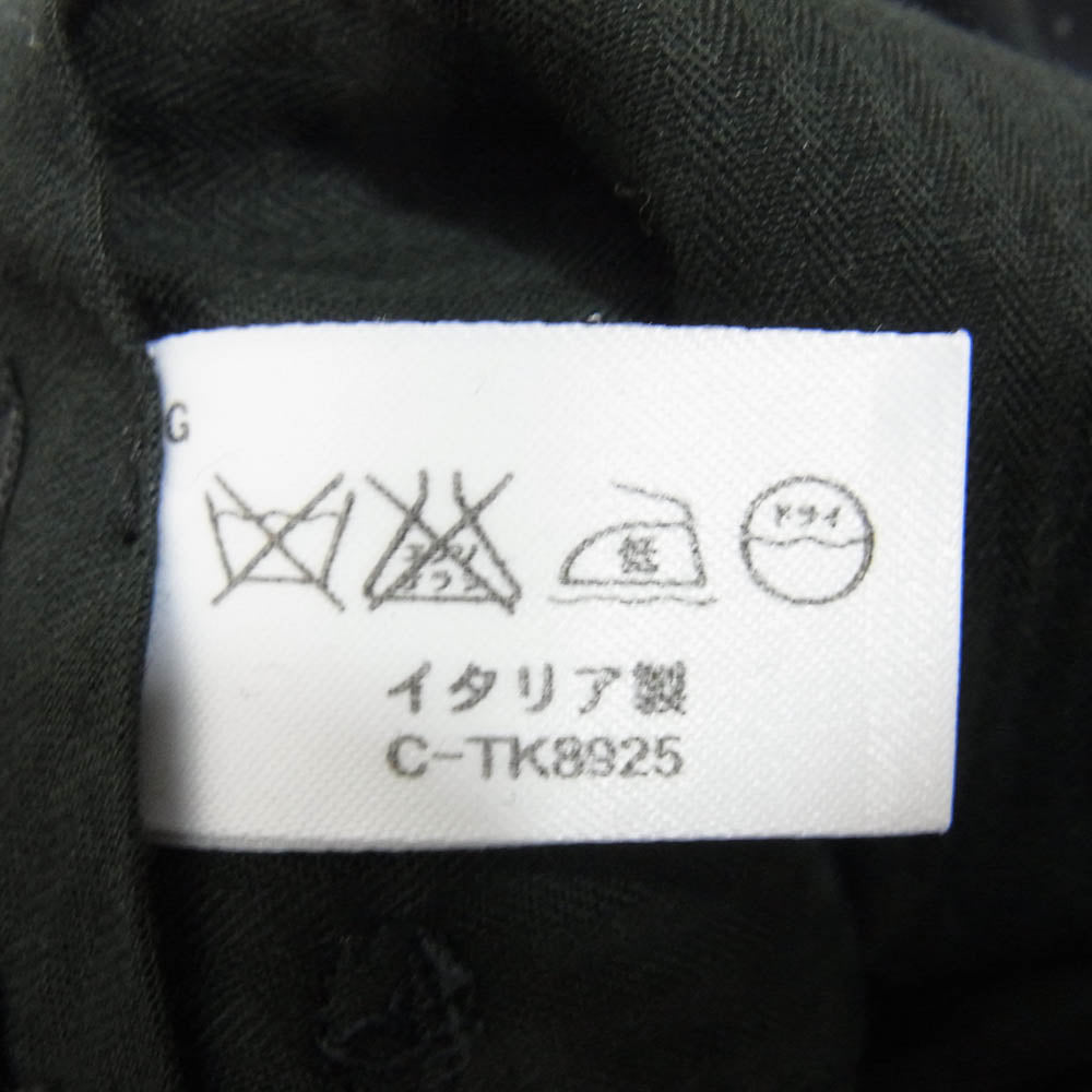PRADA プラダ イタリア製 1タック ボタンフライ ウール スラックスパンツ ブラック系 44【中古】