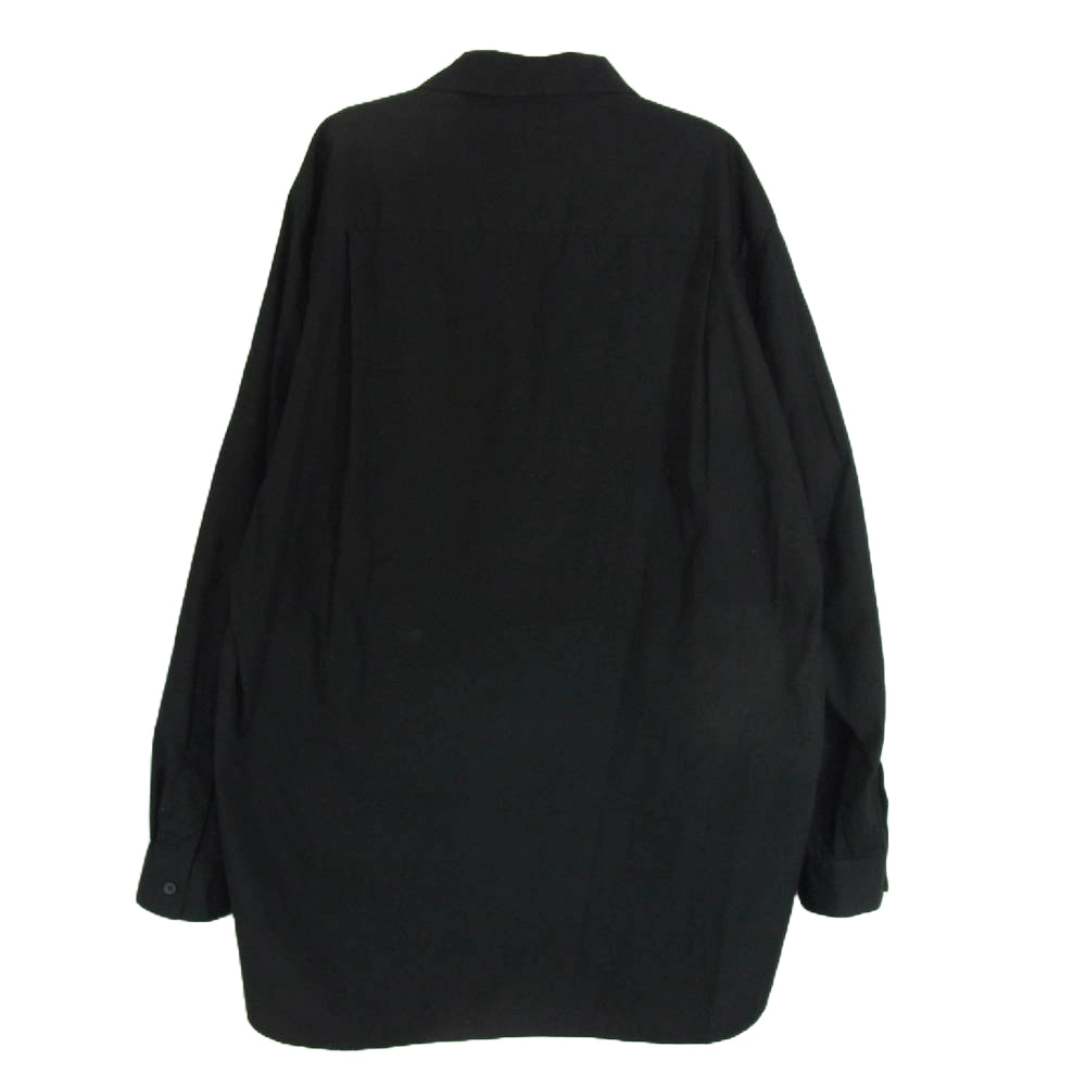 Yohji Yamamoto ヨウジヤマモト HV-B91-050 COSTUME D'HOMME コスチュームドオム SUIT BROAD OPEN COLLAR SHIRT オープンカラー 長袖シャツ ブラック系 2【中古】