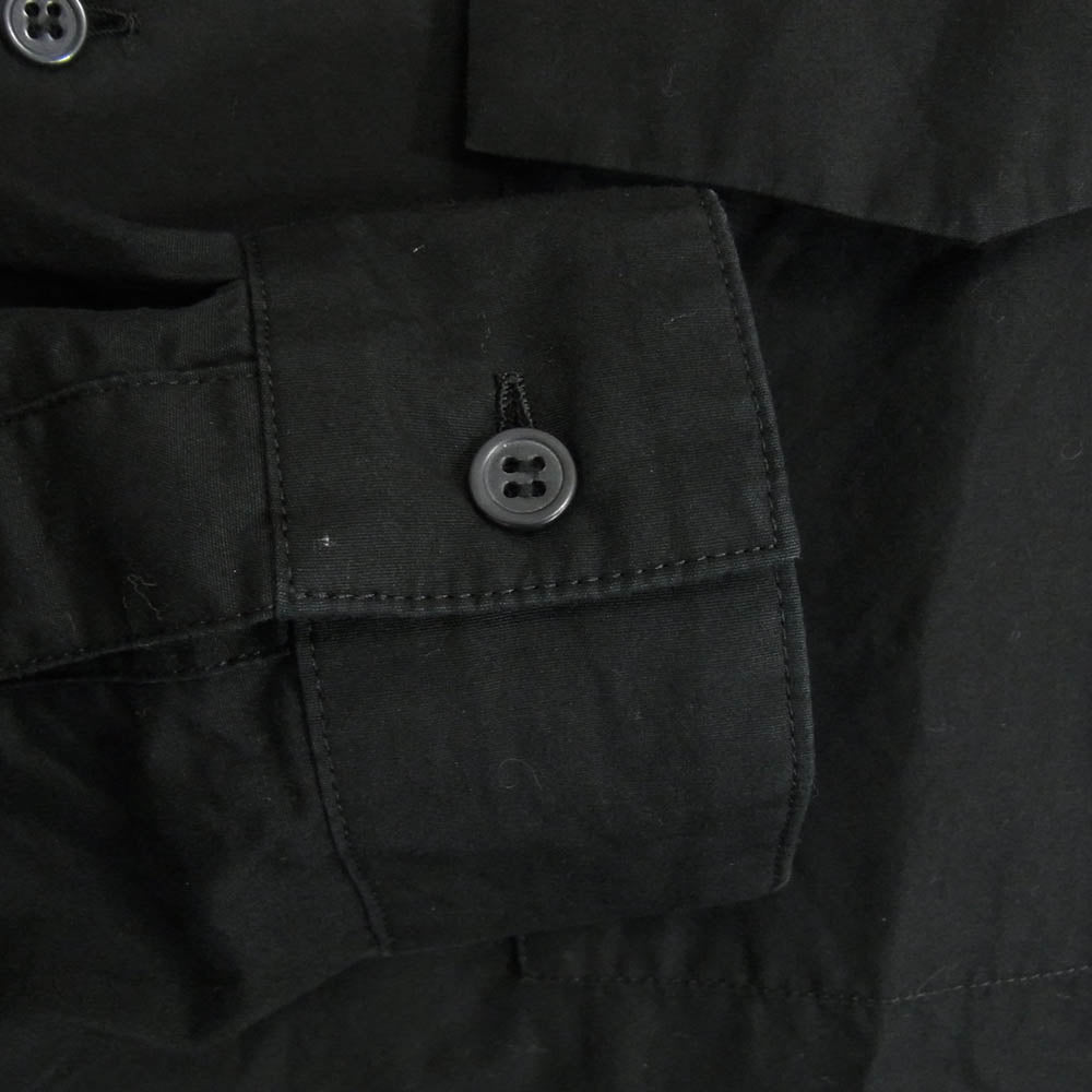Yohji Yamamoto ヨウジヤマモト HV-B91-050 COSTUME D'HOMME コスチュームドオム SUIT BROAD OPEN COLLAR SHIRT オープンカラー 長袖シャツ ブラック系 2【中古】