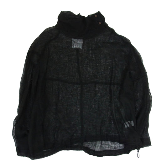 アンセルム 23SS ANC-SH35 LINEN PULLOVER SHIRT リネン プルオーバー シャツ ブラック系 2【中古】