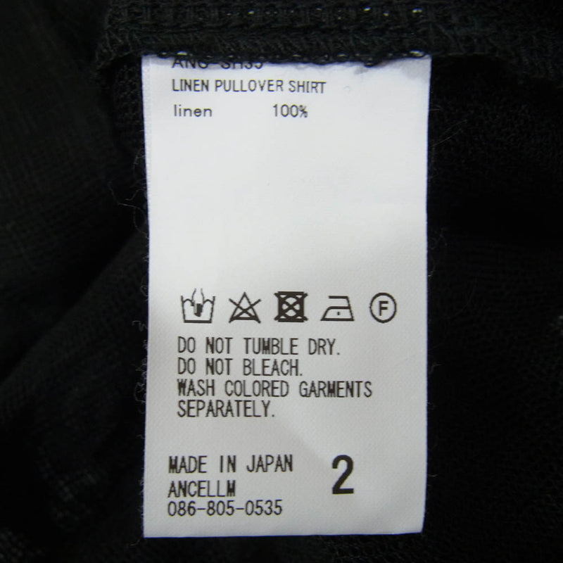アンセルム 23SS ANC-SH35 LINEN PULLOVER SHIRT リネン プルオーバー