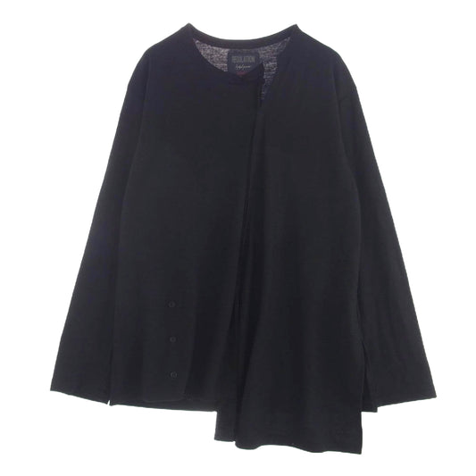 Yohji Yamamoto ヨウジヤマモト HJ-T53-175 regulation レギュレーション アシンメトリー ヘム Tシャツ カットソー ブラック系 3【中古】