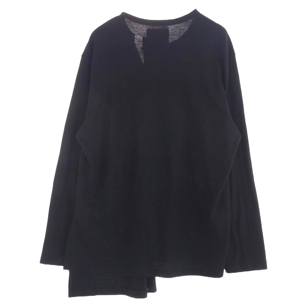 Yohji Yamamoto ヨウジヤマモト HJ-T53-175 regulation レギュレーション アシンメトリー ヘム Tシャツ カットソー ブラック系 3【中古】