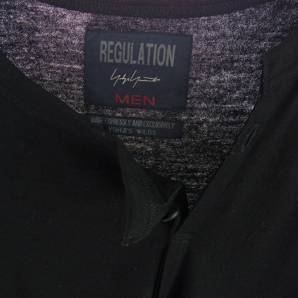 Yohji Yamamoto ヨウジヤマモト HJ-T53-175 regulation レギュレーション アシンメトリー ヘム Tシャツ カットソー ブラック系 3【中古】