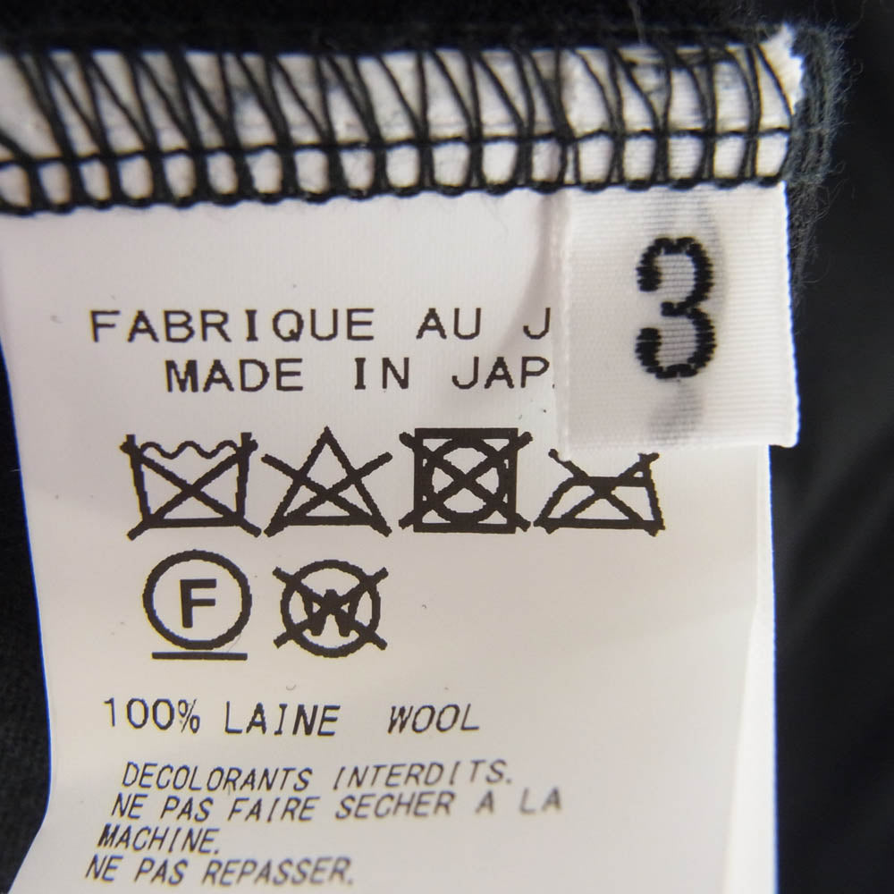 Yohji Yamamoto ヨウジヤマモト HJ-T53-175 regulation レギュレーション アシンメトリー ヘム Tシャツ カットソー ブラック系 3【中古】