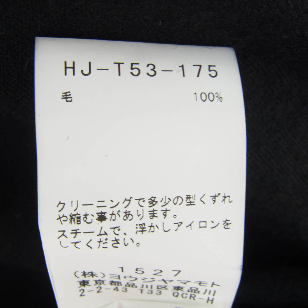 Yohji Yamamoto ヨウジヤマモト HJ-T53-175 regulation レギュレーション アシンメトリー ヘム Tシャツ カットソー ブラック系 3【中古】