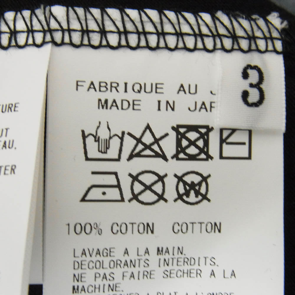 Yohji Yamamoto POUR HOMME ヨウジヤマモトプールオム 24SS HS-T69-995-1-03 COMBED SINGLE JERSEY PT LONG SLEEVE 過呼吸 プリント 長袖 カットソー ブラック系 3【極上美品】【中古】