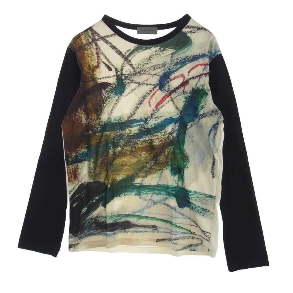 Yohji Yamamoto POUR HOMME ヨウジヤマモトプールオム HZ-T43-080 YUUKA ASAKURA INKJET PRINTED LONG SLEEVE ロング スリーブ Tシャツ 長袖 カットソー マルチカラー系 3【中古】