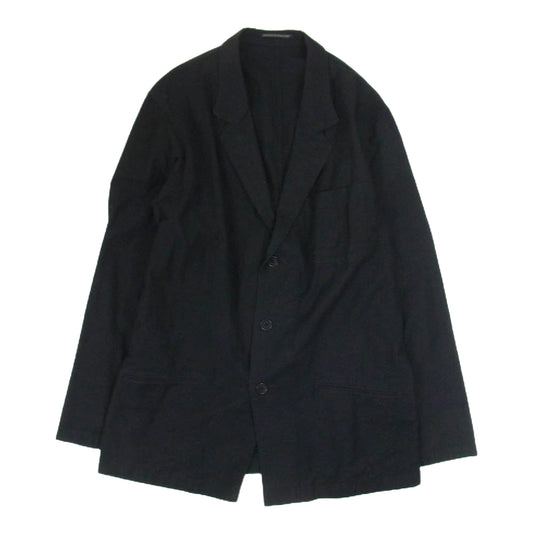 Yohji Yamamoto POUR HOMME ヨウジヤマモトプールオム 19SS HH-J06-002 PRODUCE プロデュース 3B コットン テーラードジャケット ブラック系 2【中古】