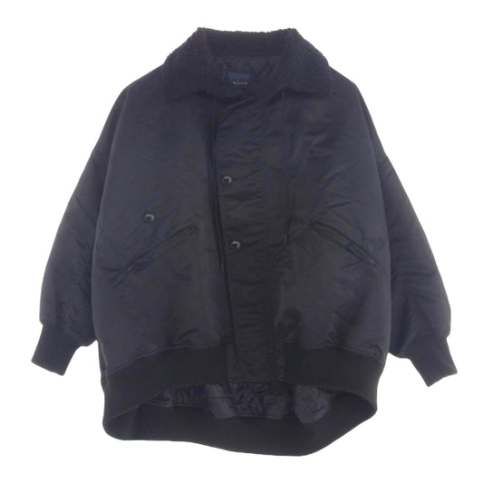 Yohji Yamamoto ヨウジヤマモト FK-J55-501 regulation レギュレーション 襟ボアツ ナイロン フライト ジャケット ブラック系 2【中古】