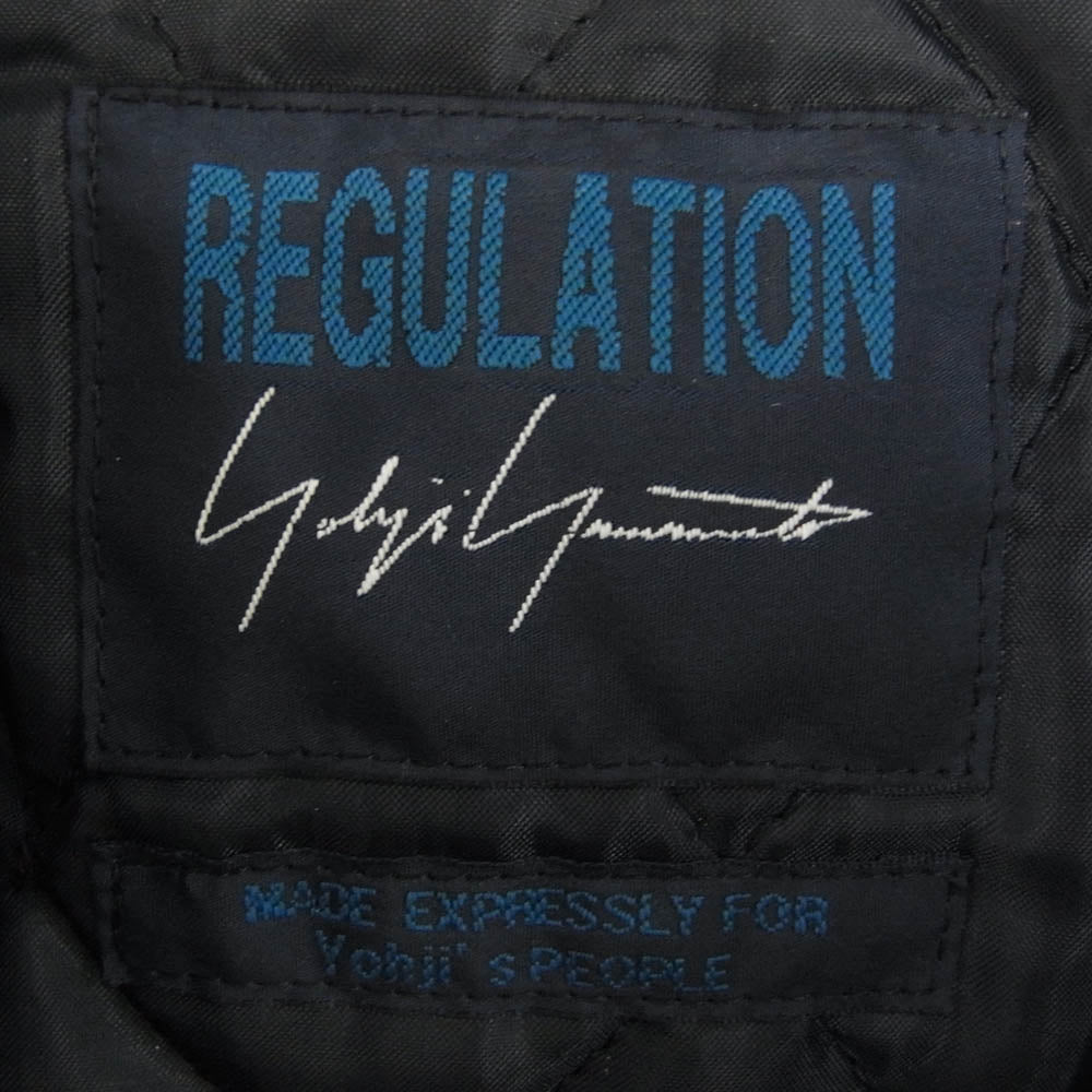 Yohji Yamamoto ヨウジヤマモト FK-J55-501 regulation レギュレーション 襟ボアツ ナイロン フライト ジャケット ブラック系 2【中古】
