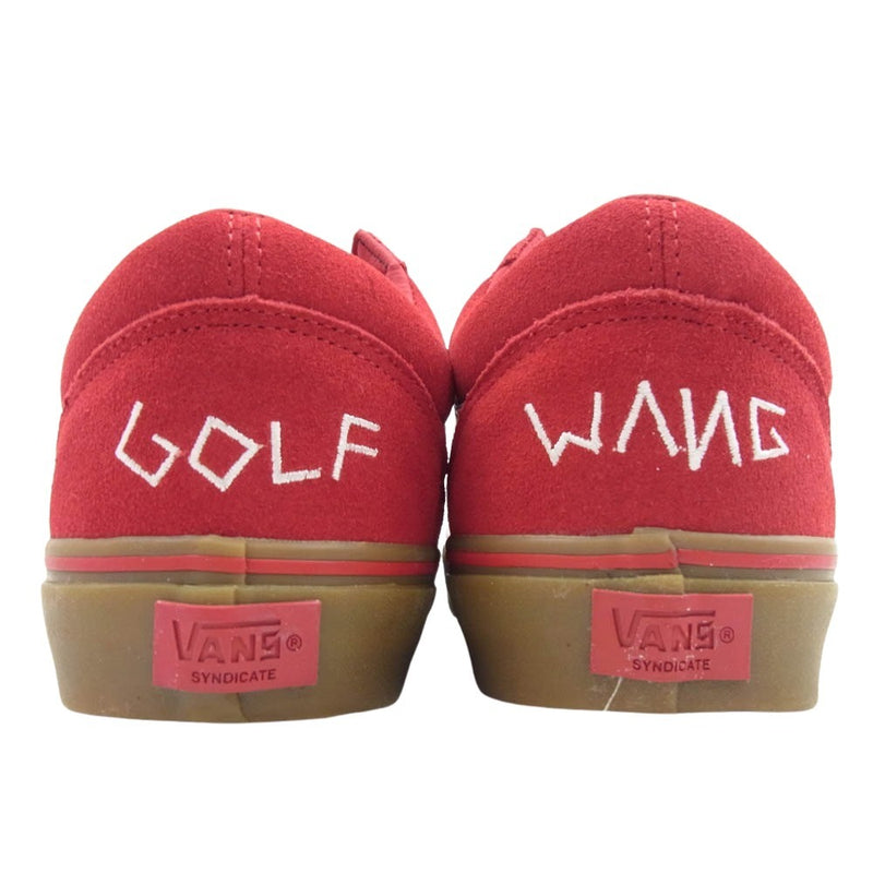 VANS バンズ VN-0QHM8LL × Golf Wang Old school PRO S オールドスクール プロ スニーカー レッド系 27.5cm【美品】【中古】