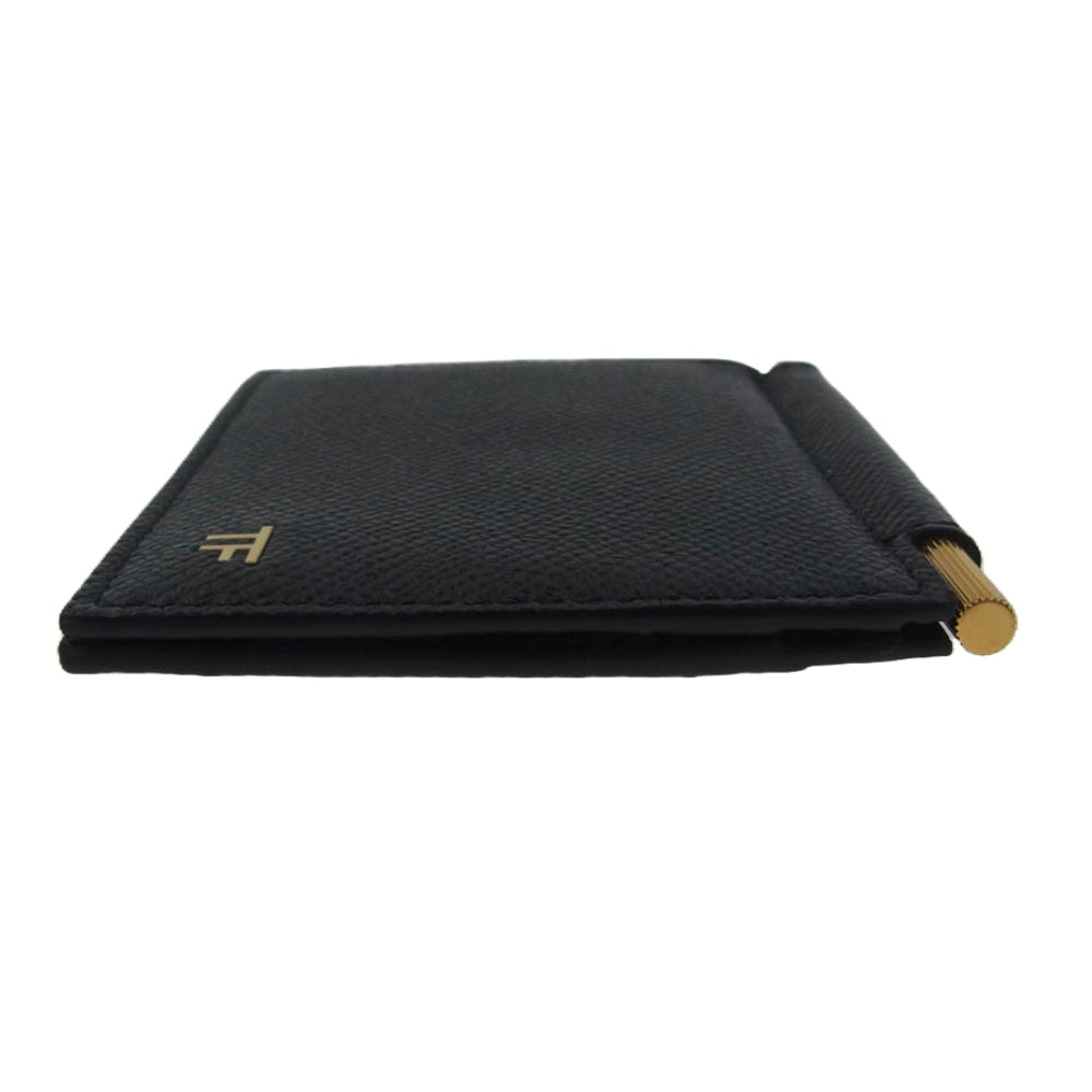 TOM FORD トムフォード マネークリップ 二つ折り財布 ウォレット ブラック系【中古】
