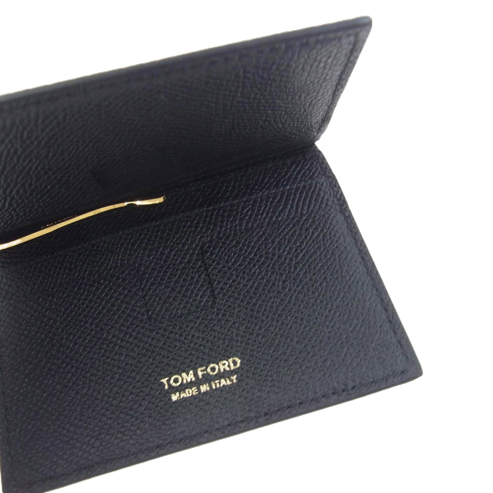 TOM FORD トムフォード マネークリップ 二つ折り財布 ウォレット ブラック系【中古】