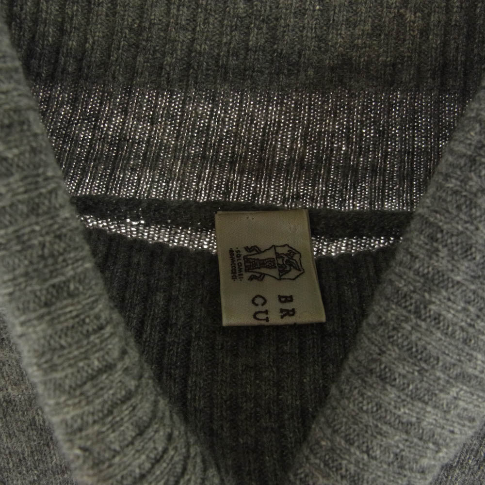 Brunello Cucinelli ブルネロクチネリ カシミヤ混ウール タートル ネック ニット グレー系【中古】