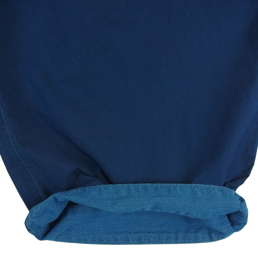 PORTER CLASSIC ポータークラシック 22SS PC-026-1838-41-05 WEATHER WIDE PANTS ウェザー ワイド パンツ ネイビー系 インディゴブルー系 L【新古品】【未使用】【中古】