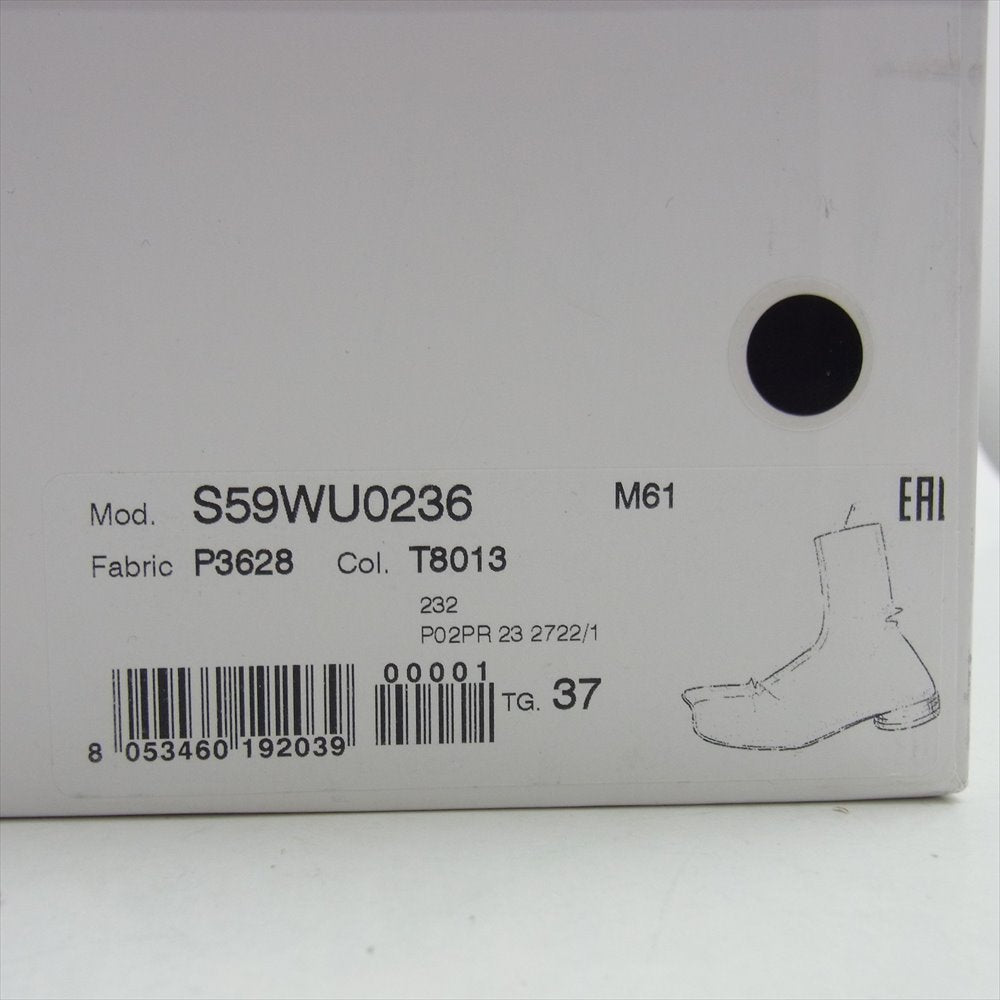 MAISON MARGIELA メゾンマルジェラ 23AW S59WU0236 MM6 エムエムシックス レザー アンクル ブーツ ブラック系 37【新古品】【未使用】【中古】